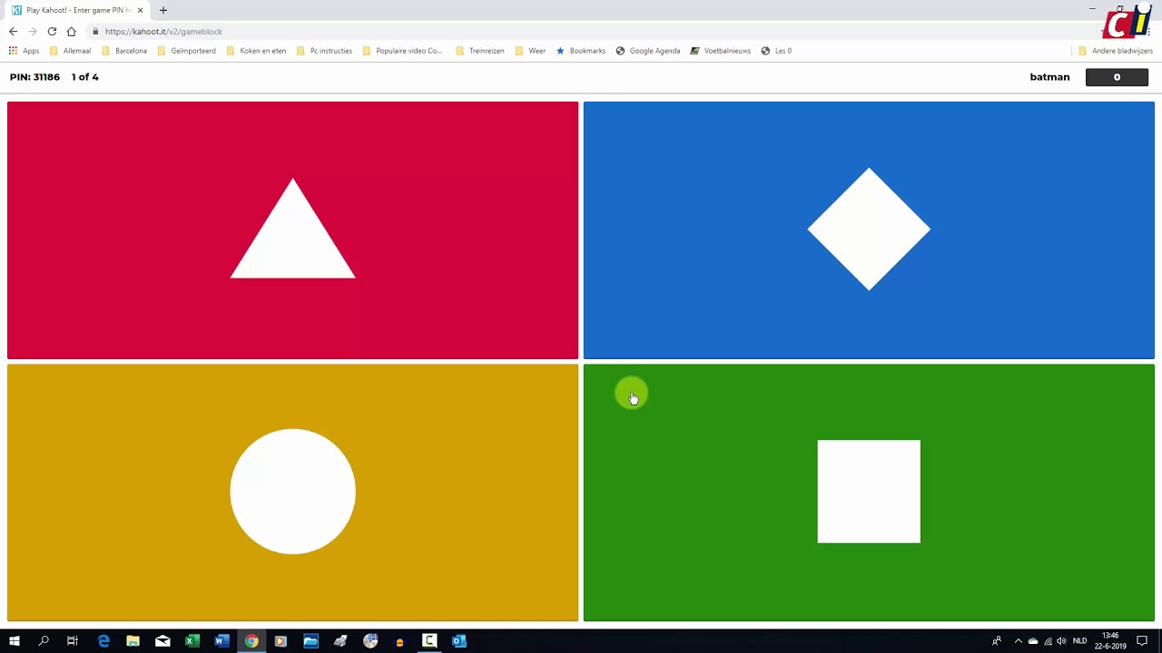 Kahoot quiz spelen