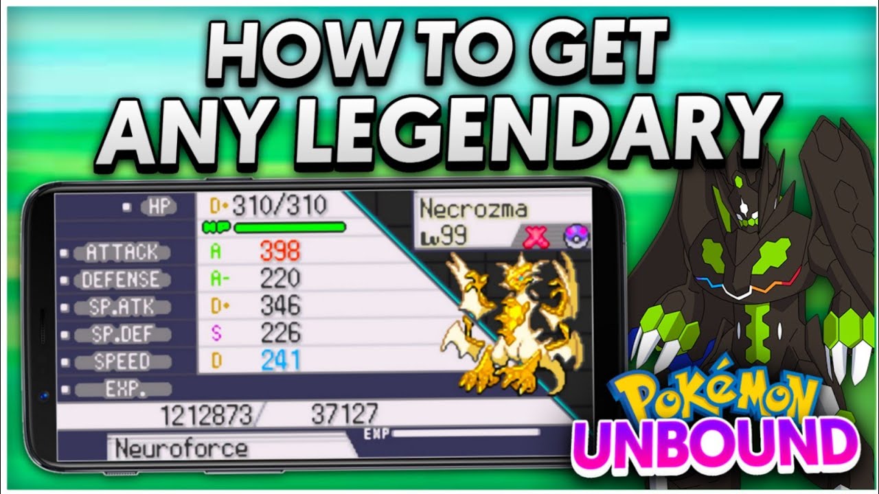 Как получить любого ЛЕГЕНДАРНОГО ПОКЕМОНА в Pokemon UNBOUND | Pokemon UNBOUND Ultra Necrozma Mewt...