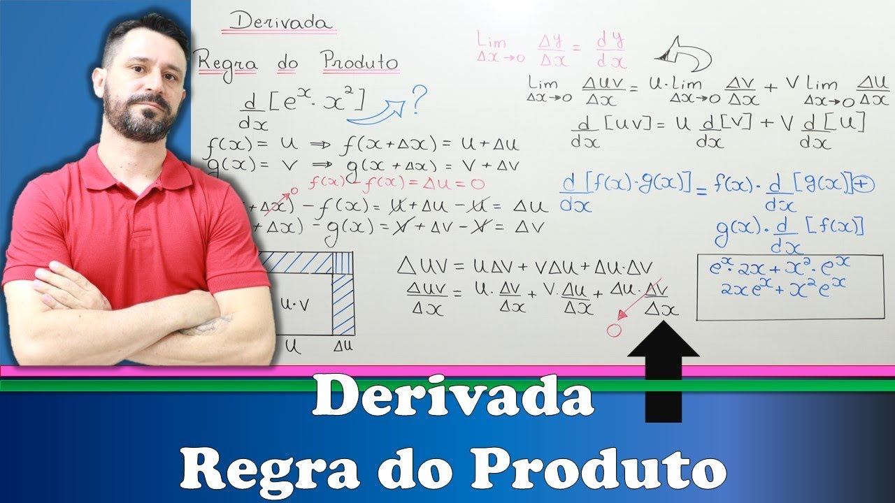 Derivada - Regra do Produto. Aula 1 - Demonstração da Fórmula e resolução de um exemplo.
