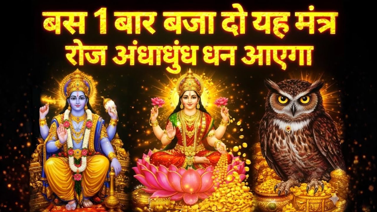 लक्ष्मी विष्णु उल्लू मंत्र 🦉💰 सुनते ही हर दिन पैसा आता रहेगा | 