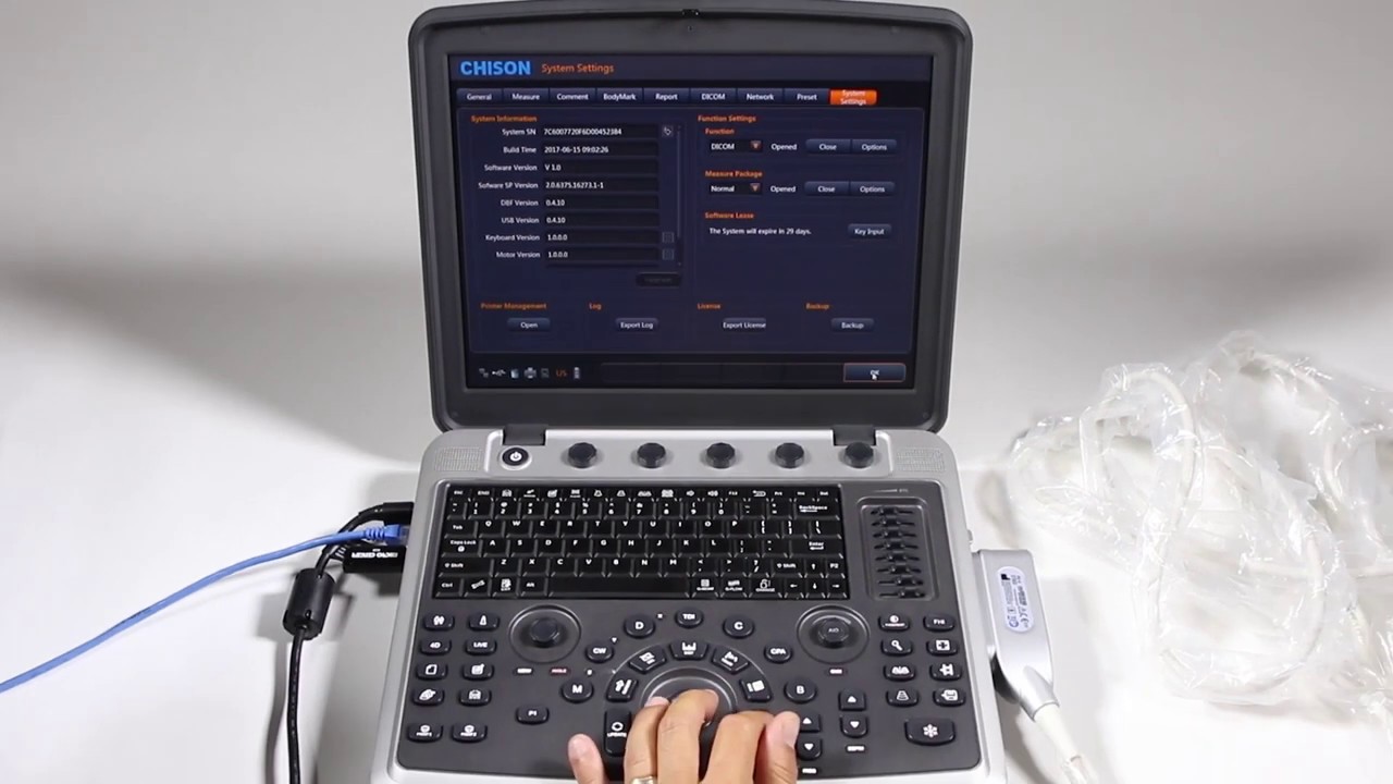 Chison SonoBook 9 Training Part 6: System Setup and DICOM Setup