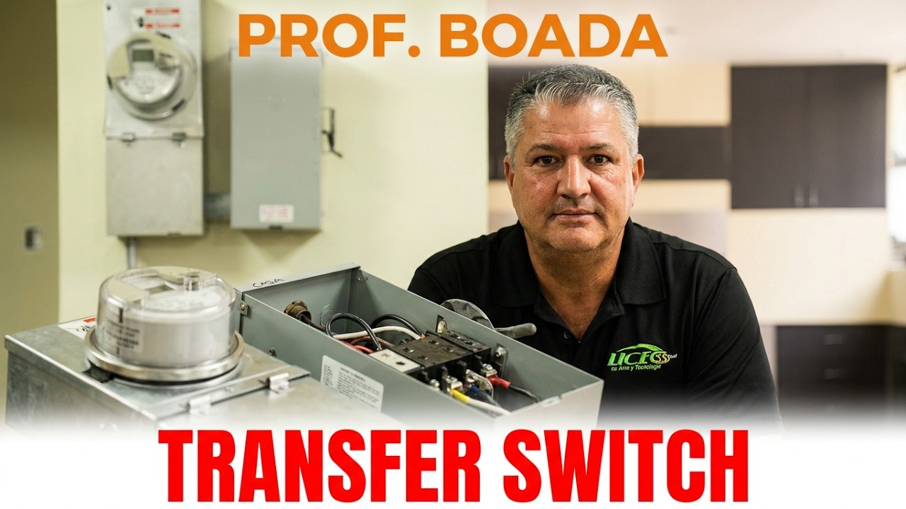 Instalacion de interruptor de transferencia y base del contador