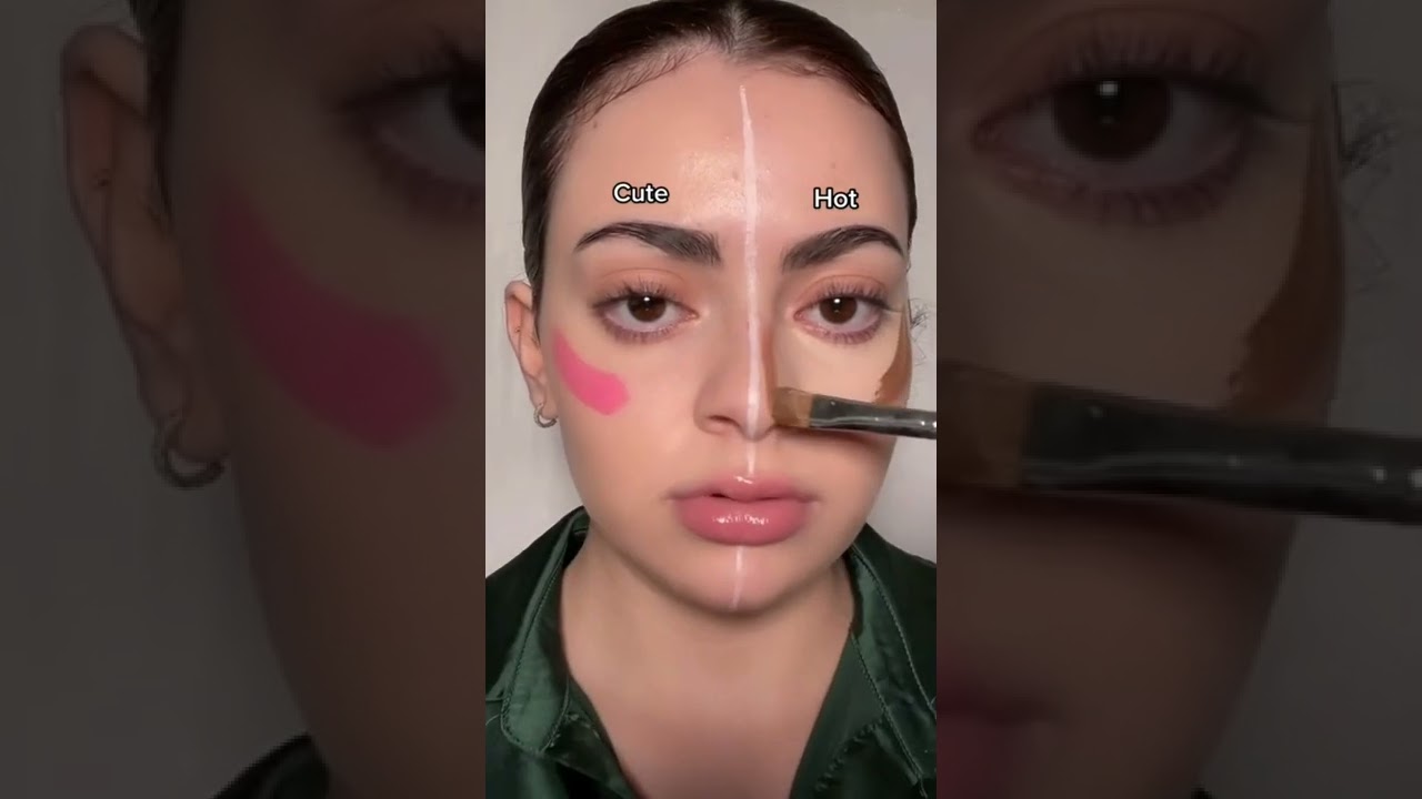 cute VS hot makeup #shorts #makeup