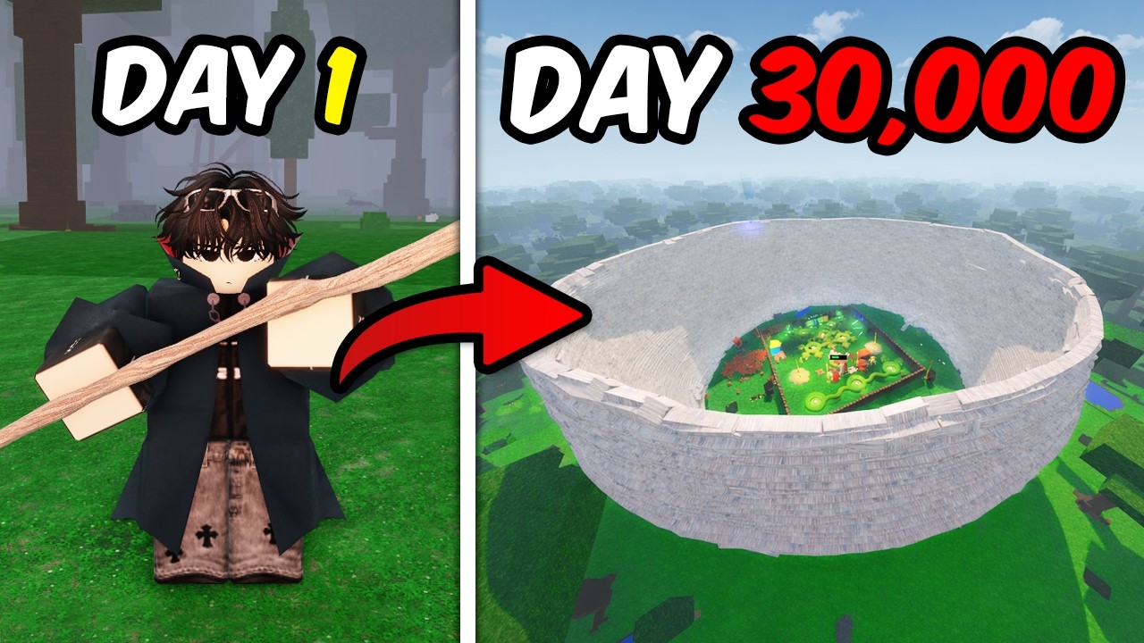 30000 Days to build the SAFEST Tree Root Base in 99 Nights in the forest (Roblox Full Gameplay)