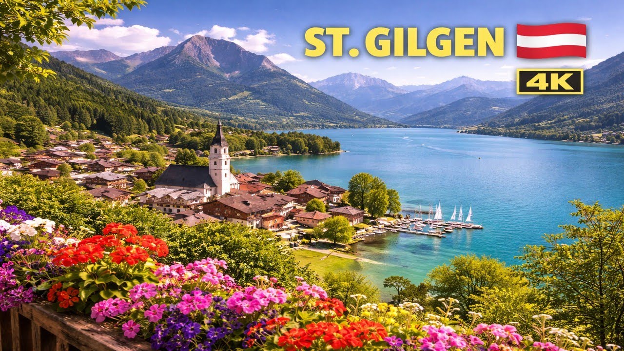 Walking in St. Gilgen, Austria 🇦🇹 | 4K Relaxing City Walk