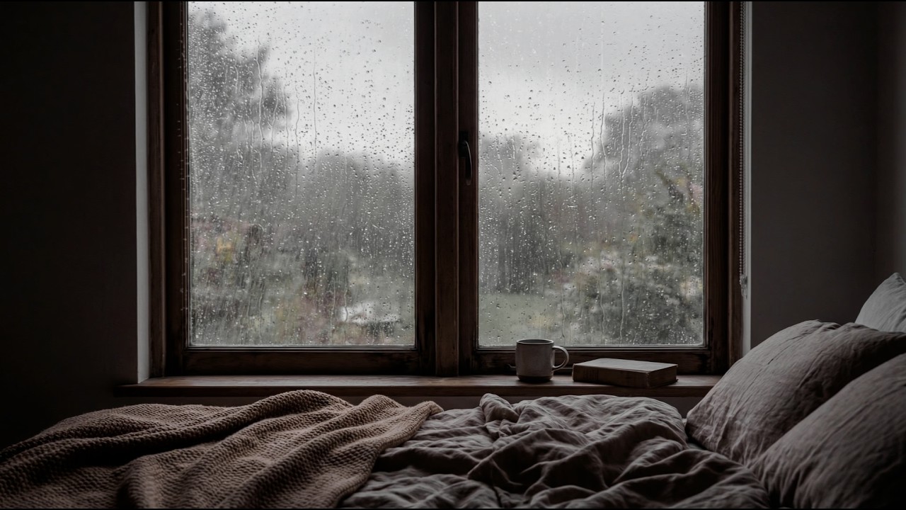 Rainy Morning in a Cozy Bedroom 🌧️ | Relaxing Aesthetic Ambience
