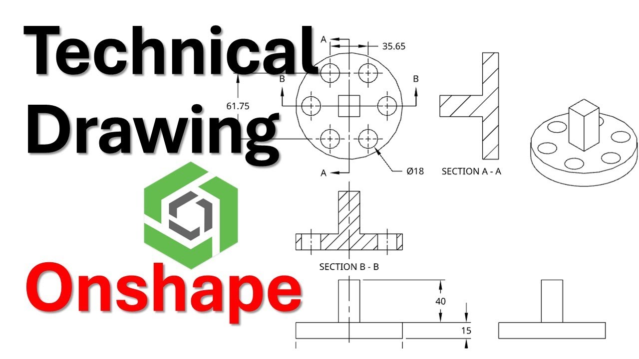 Учебник по техническому рисованию в Onshape