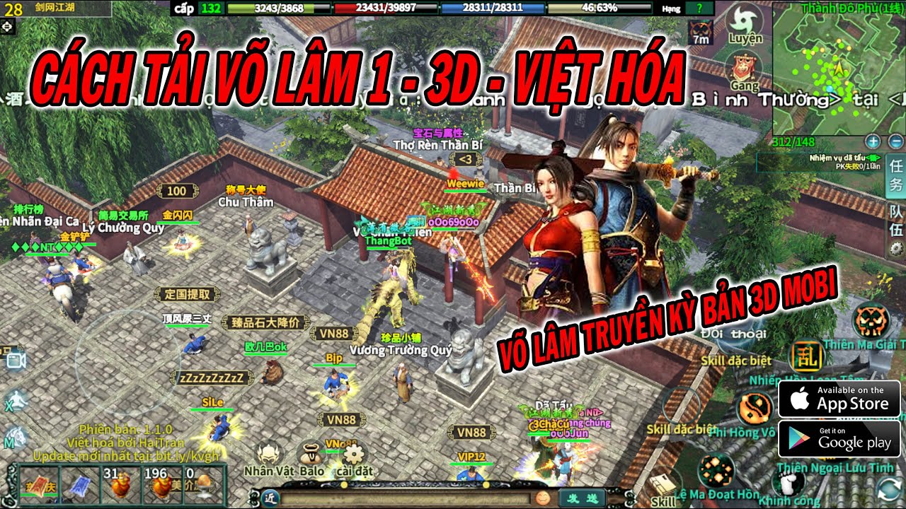 VÕ LÂM 1 3D CÁCH TẢI GAME VÕ LÂM TRUYỀN KỲ 3D MOBI CHƠI CUỐN NHƯ THỜI 2005 #2