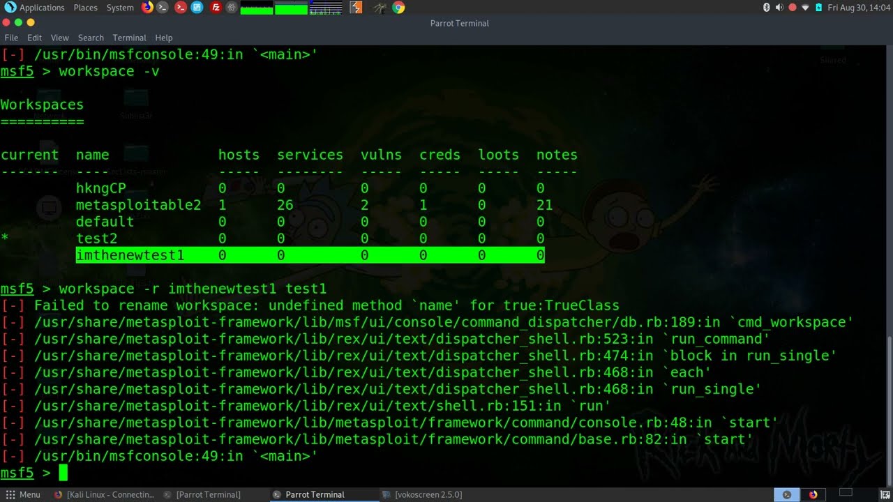 How to Use Databases and Workspaces in msfconsole