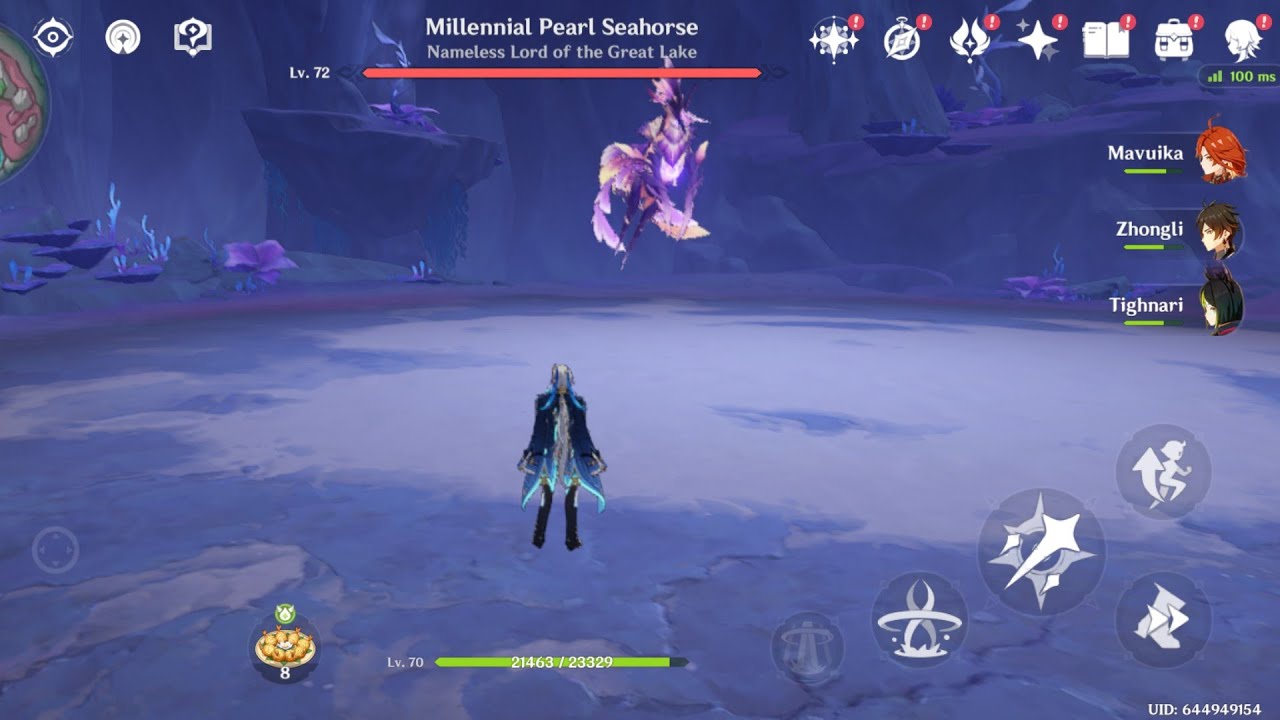 My Genshin Impact Gameplay: Let's Battle Millennium Pearl Seahorse for Character Materials Part 1