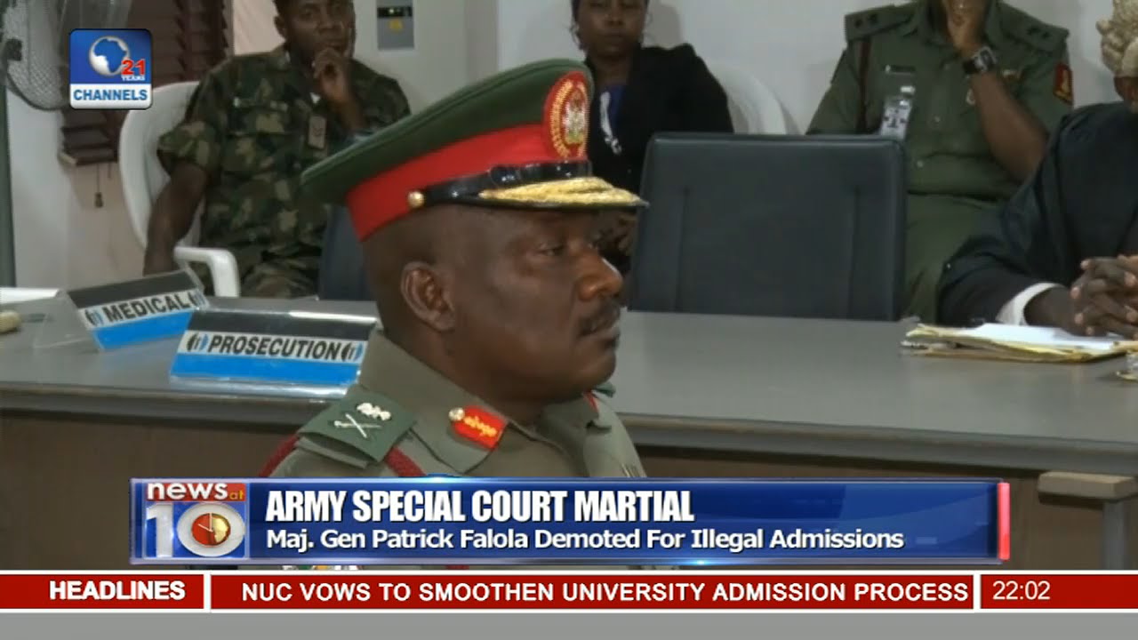 News@10: Court Martial Demotes Major General To Brigadier General