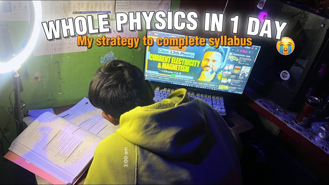 My 1-Day Physics Master Plan 📚 Score Maximum Marks Fast