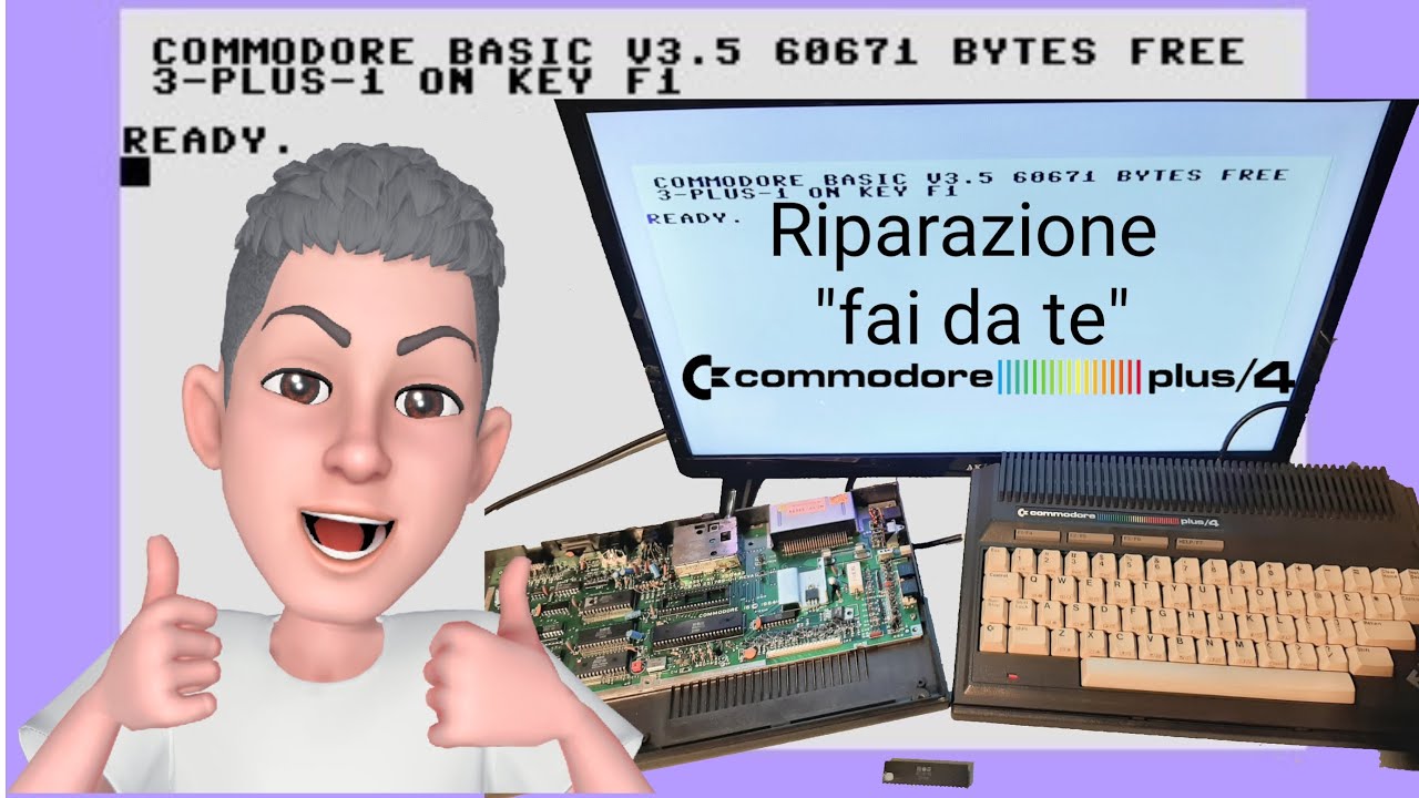 Commodore plus/4 schermo nero: diagnosi e riparazione facile utilizzando un Commodore 16