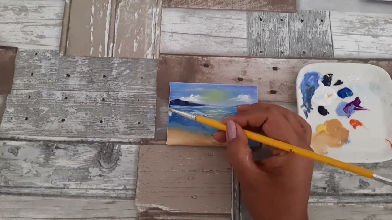 Mini Cuadros Paisaje con Pintura Acrílica