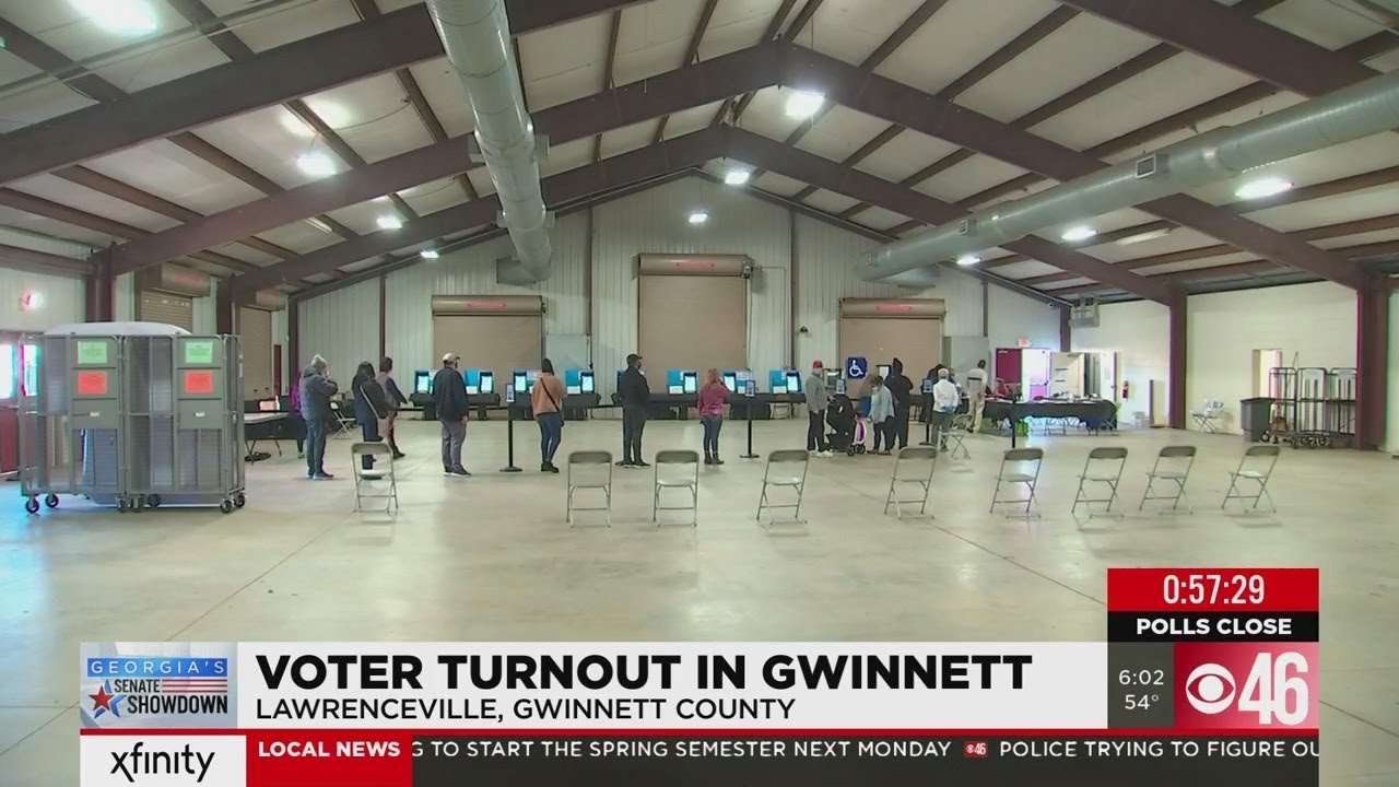 Voter turnout in Gwinnett County on runoff election day