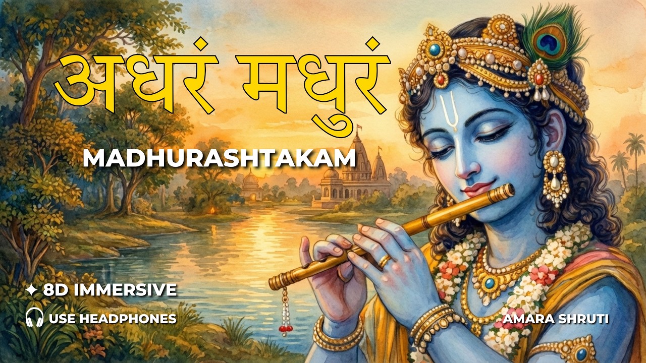 अधरं मधुरं | Adharam Madhuram | Madhurashtakam | 1 Hour | 8D Immersive Audio | Krishna Bhajan