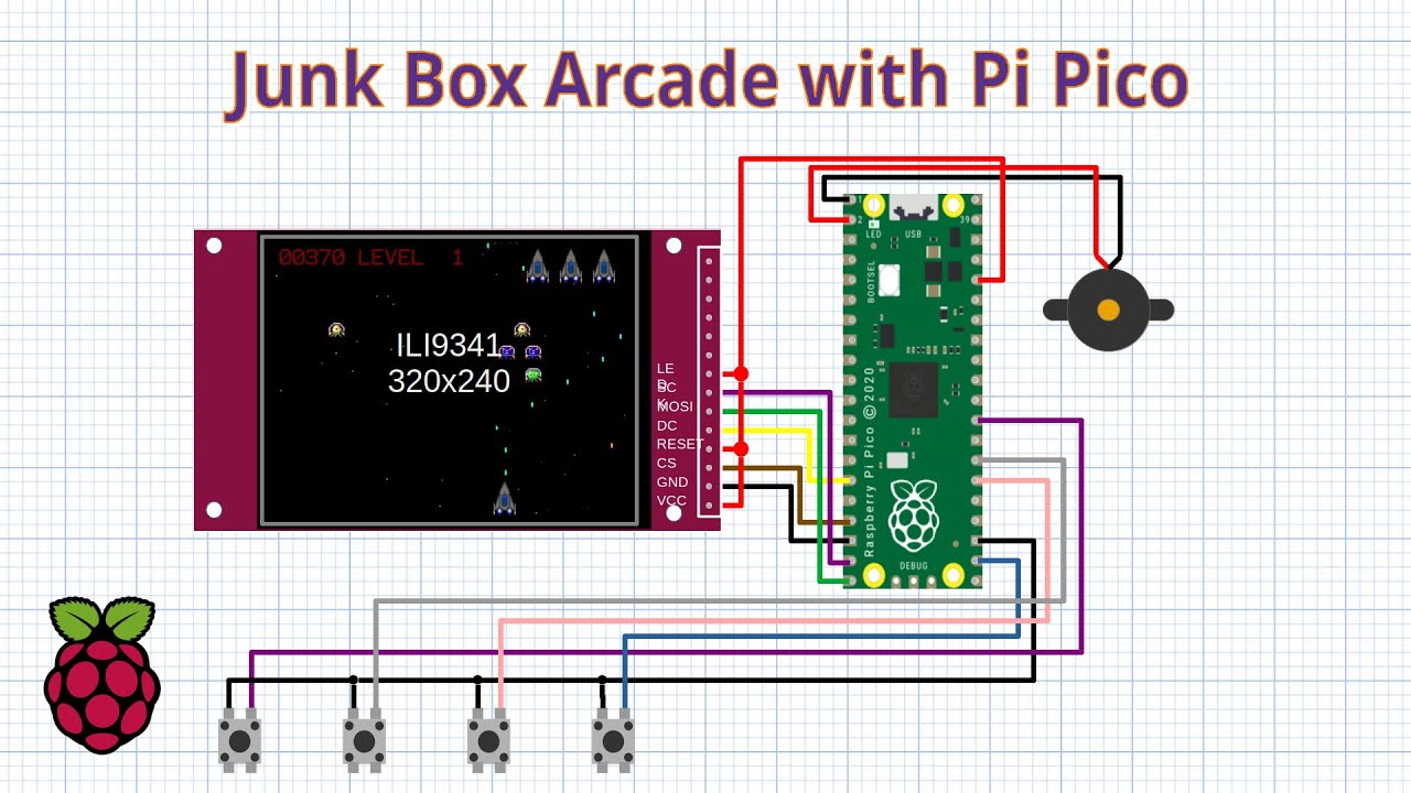 Создание крошечного ретро-аркадного зала с помощью Raspberry Pi Pico (проект Junkbox Arcade)
