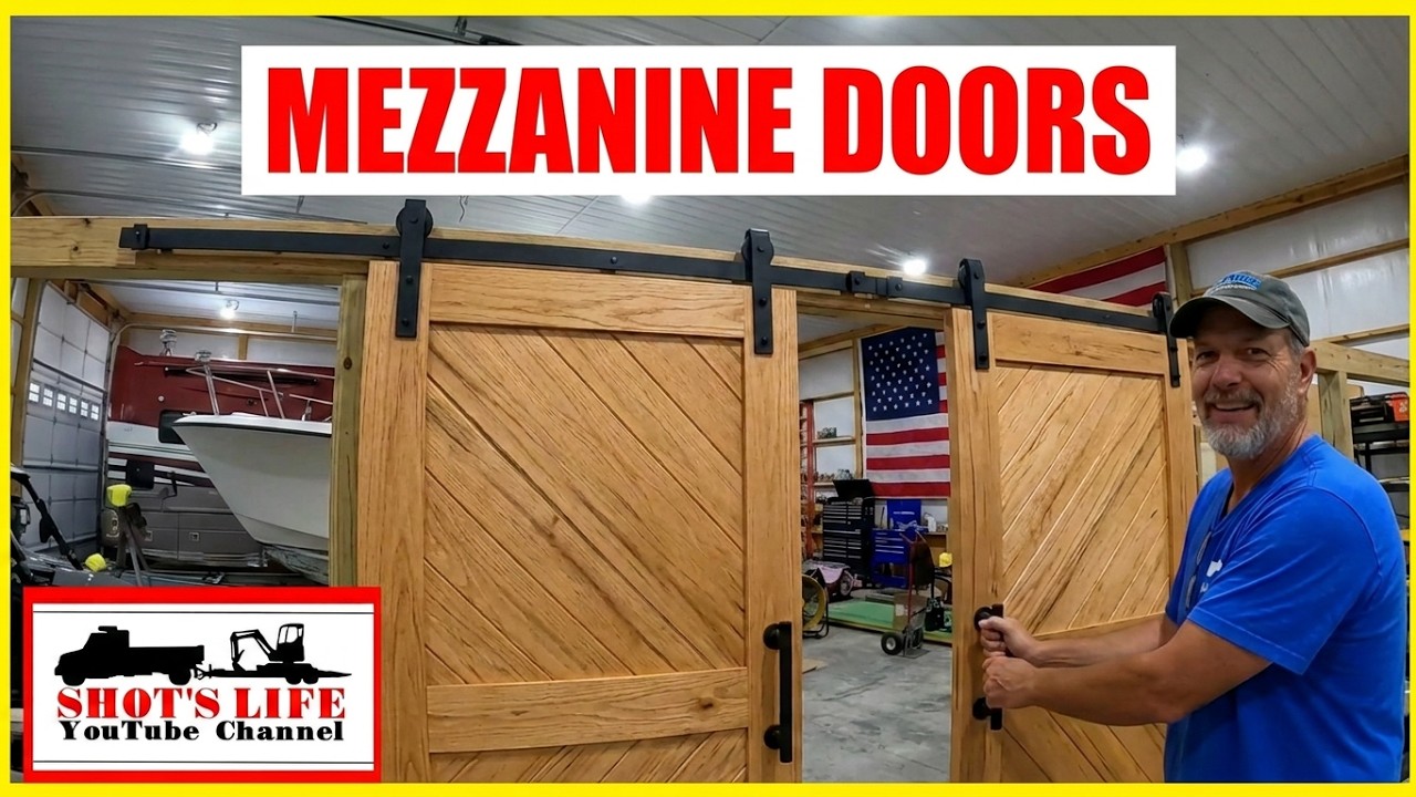 DIY Mezzanine: Barn Door Build! Part 5 | Building the Ultimate Garage | EPS45 | Shots Life