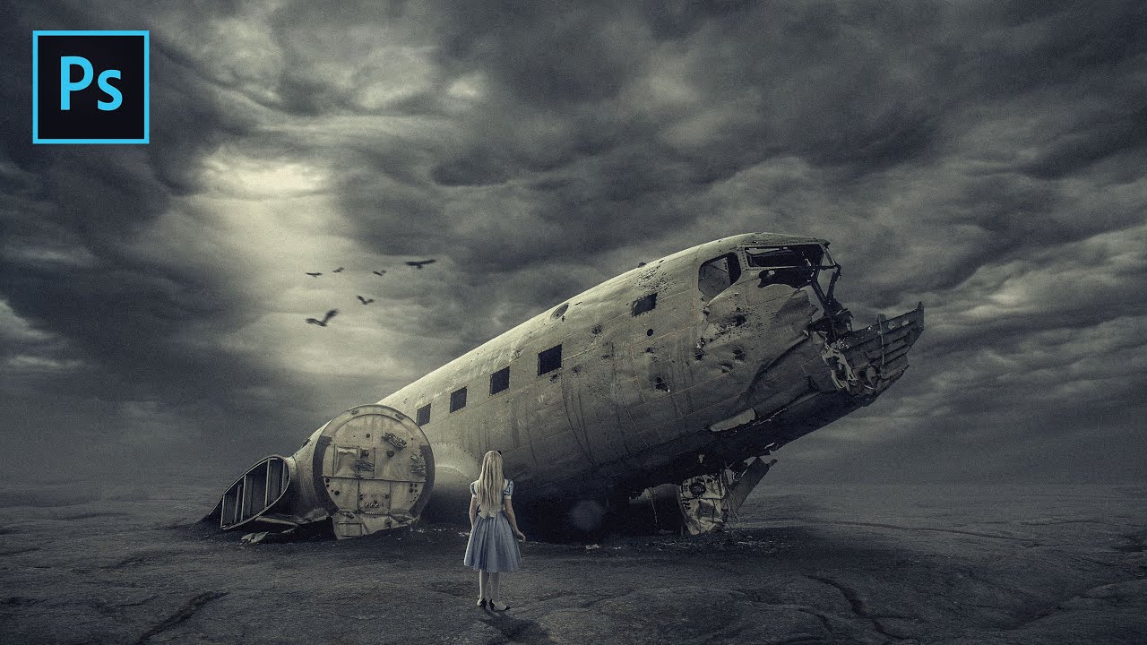 Surreal Lost Plane Photo Manipulation Tutorial