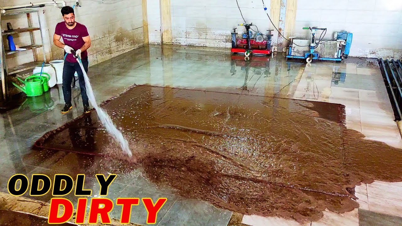 Sewer overflow - lncredible dirty carpet cleaning satisfying ASMR