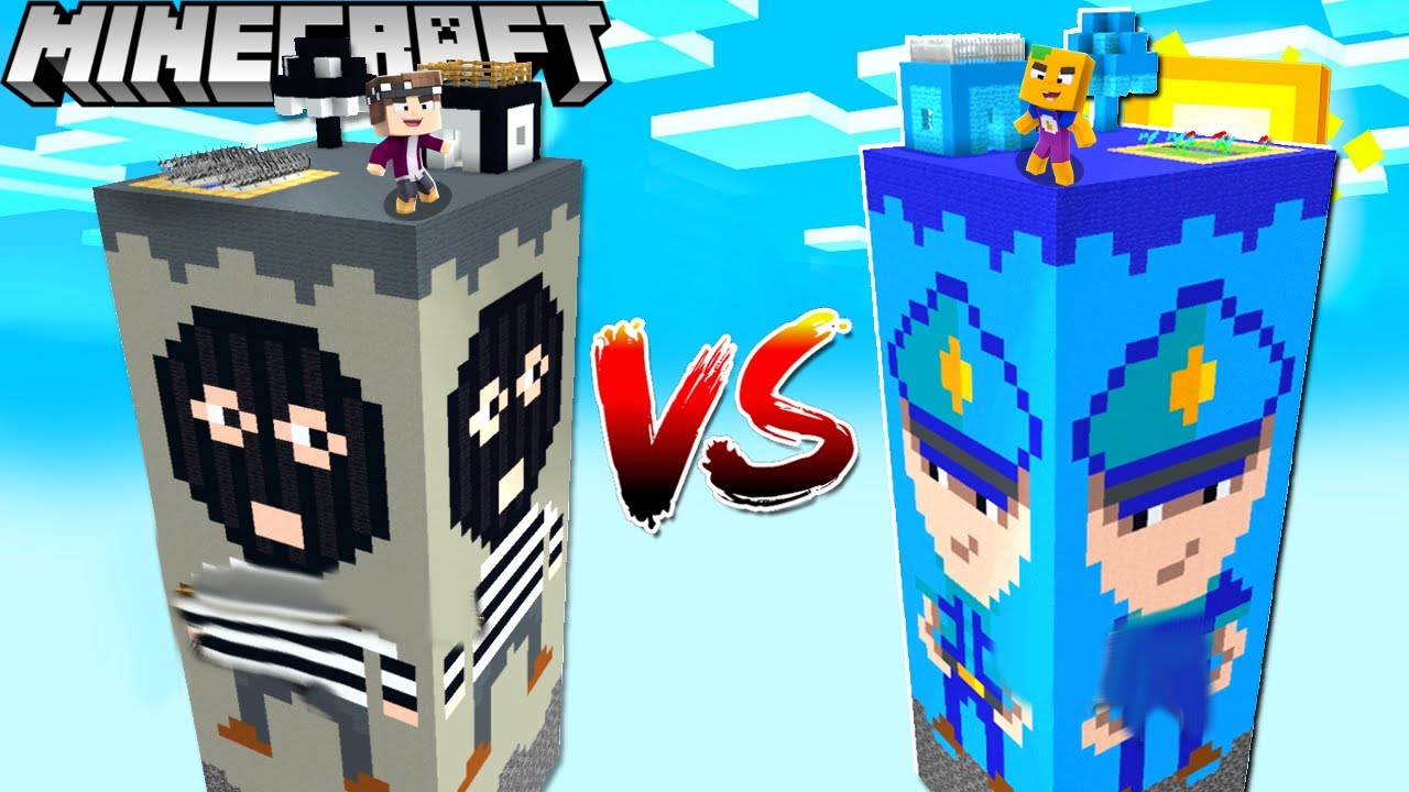 EINBRECHER TURM vs. POLIZEI TURM in Minecraft!