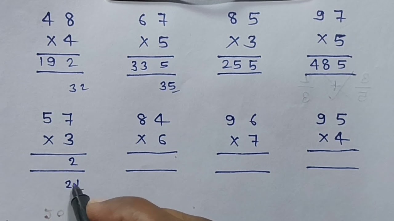 One digit multiplication / ek ank ka guna kaise kare / #guna #basic_maths #multiply