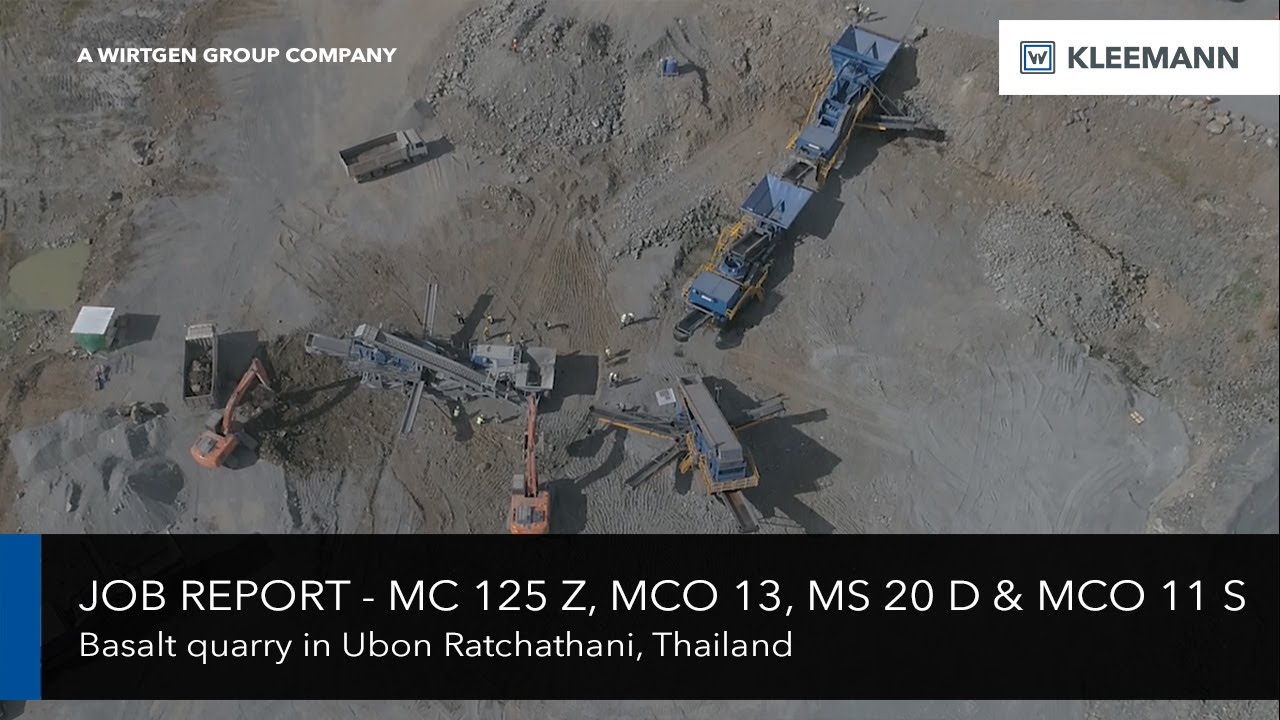 KLEEMANN MC 125 Z, MCO 13, MS 20 D & MCO 11 S crushing basalt in Thailand