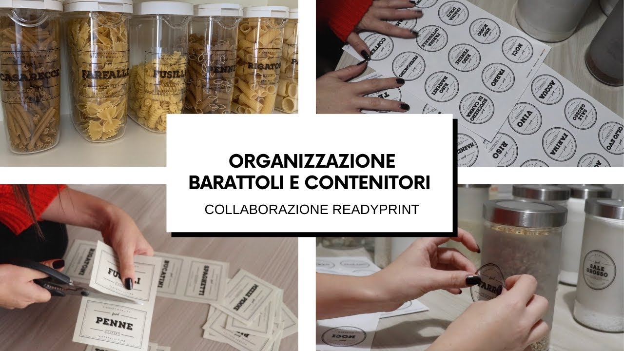 Organizzazione barattoli e contenitori in cucina | Collaborazione ReadyPrint