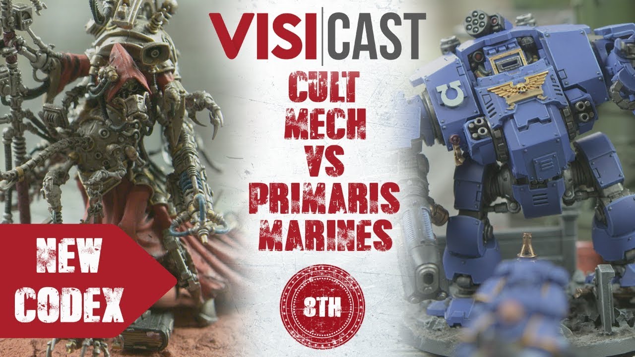 Warhammer 40k: 8th Edition Battle Report | NEW Adeptus Mechanicus vs Primaris Ultramarines