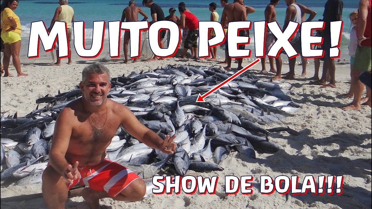 Pesca ARTESANAL De Rede No Canto Da PRAIA GRANDE EM ARRAIAL DO CABO RJ BRASIL 🇧🇷