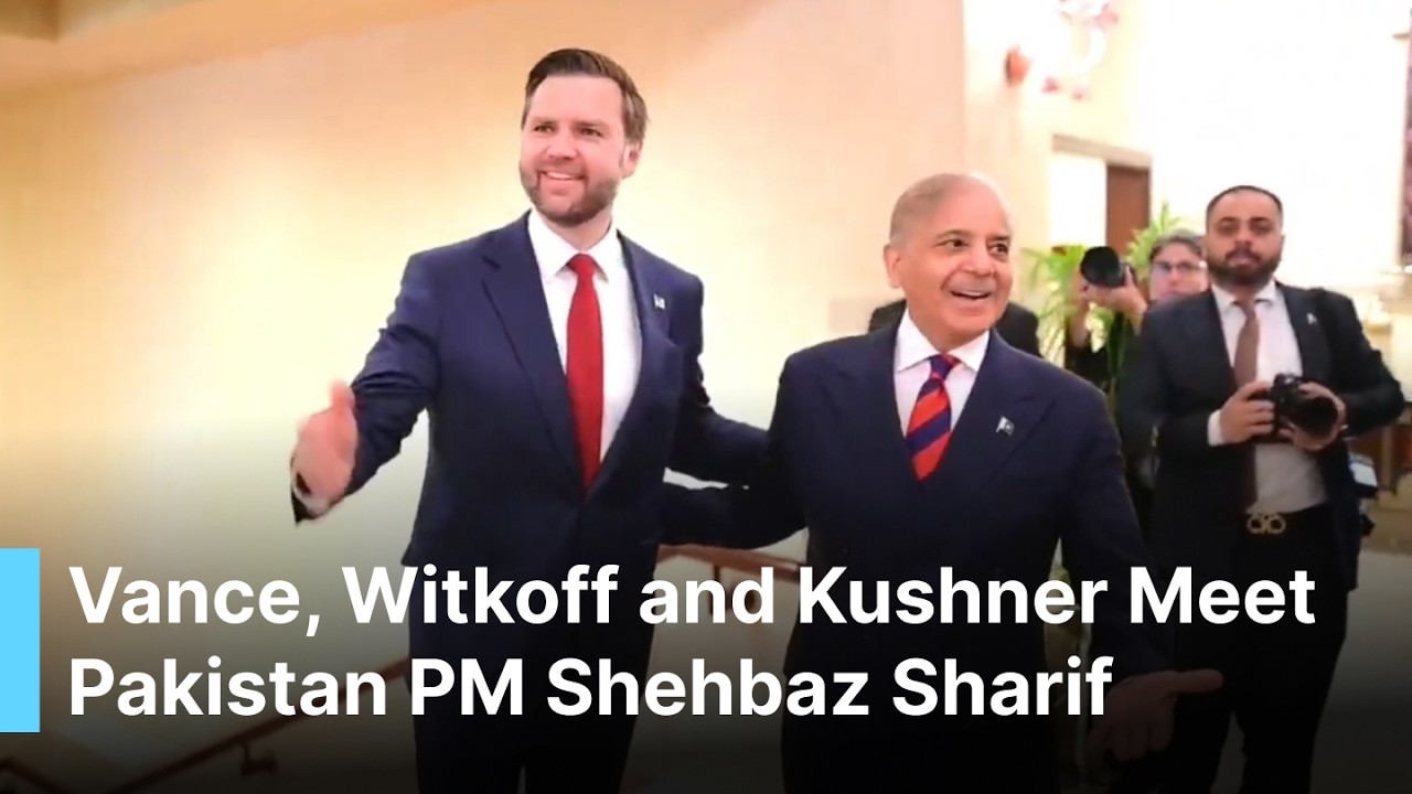 VIDEO: Vance, Witkoff and Kushner Meet Pakistan PM Shehbaz Sharif Ahead of Iran Talks | AC1B