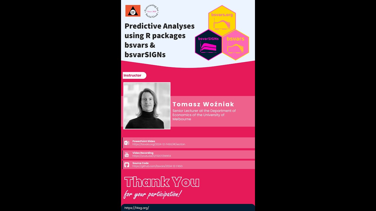 Predictive Analyses using R packages bsvars & bsvarSIGNs