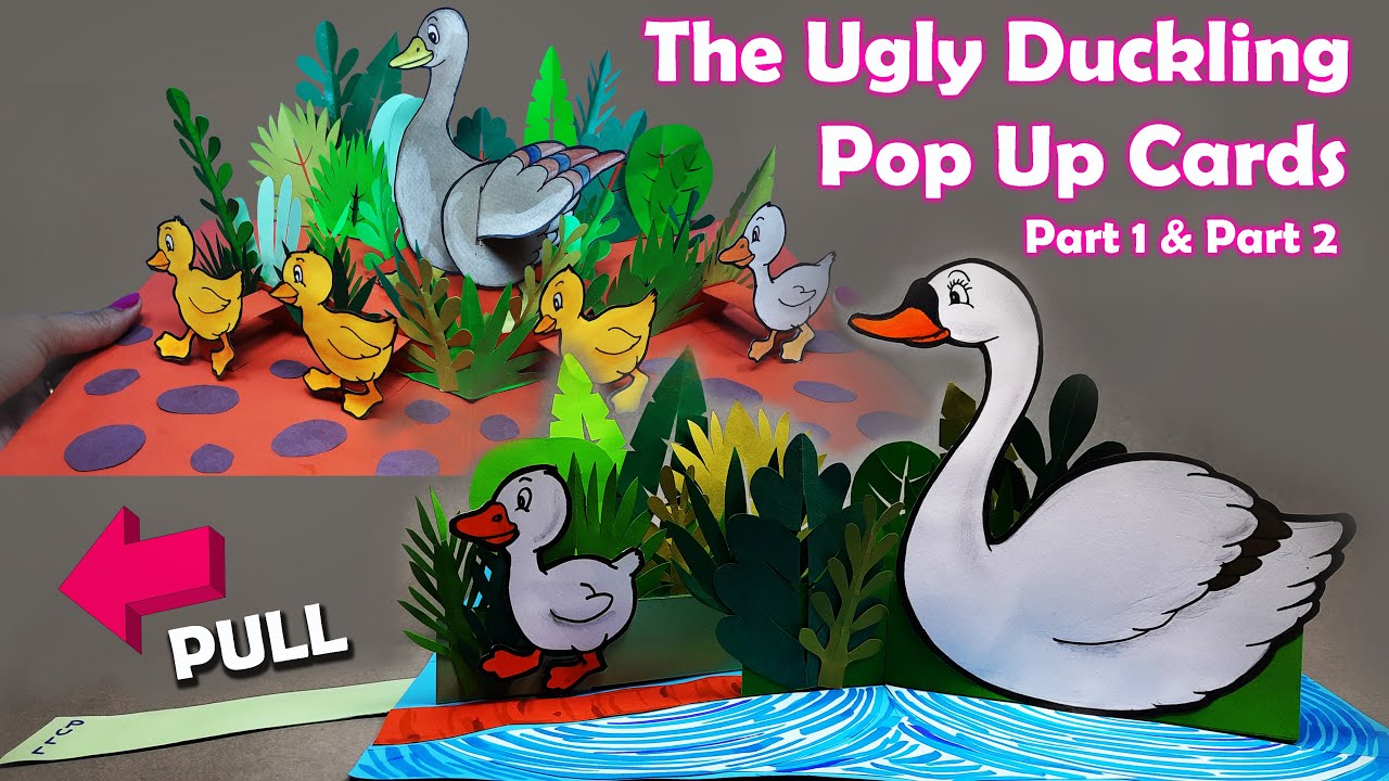 The Ugly Duckling Pop Up Cards-Part 1 And Part 2|Pop Up Card |Magic Card | Pop Up Card Tutorial