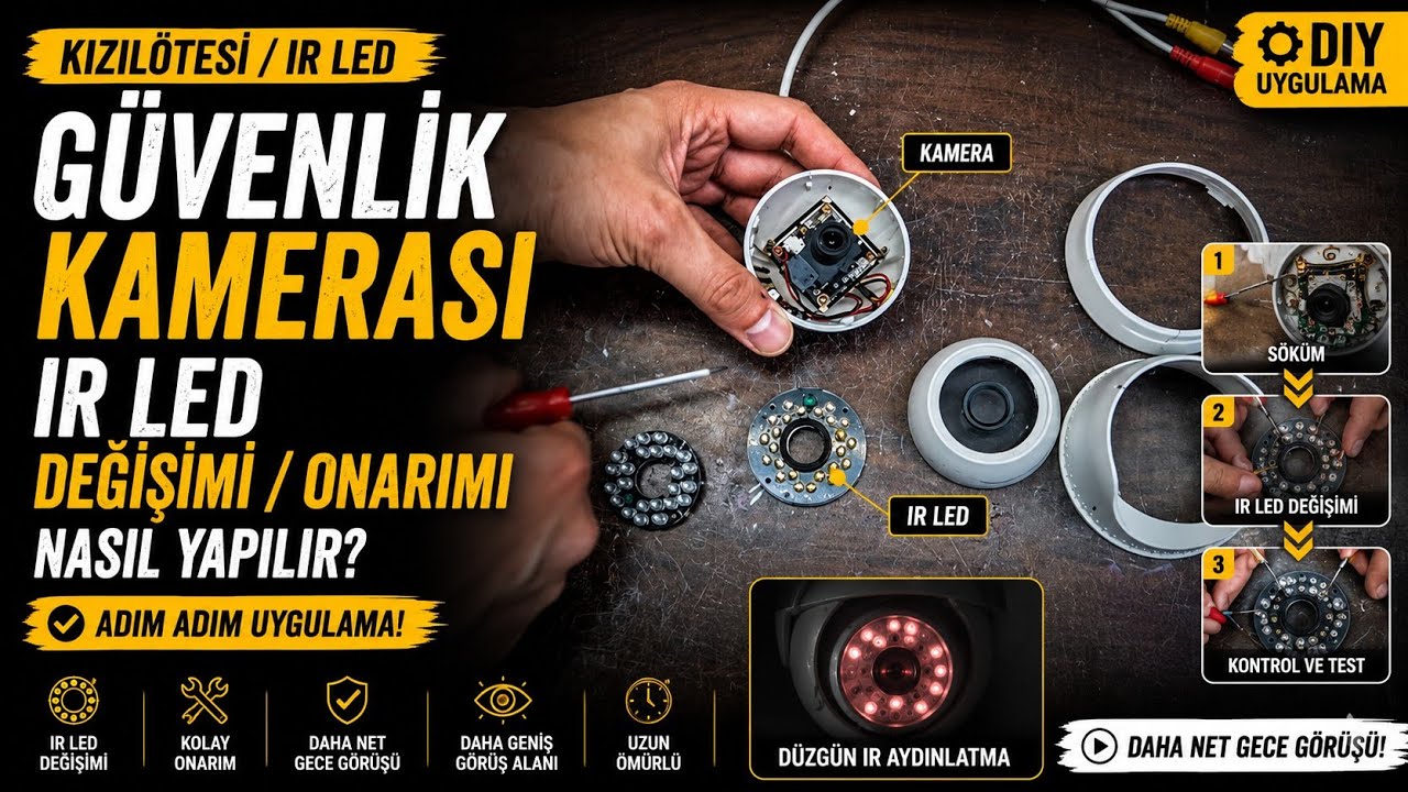 Güvenlik Kameralarındaki Kızılötesi / IR LED Değişimi veya Onarımı Nasıl Yapılır?