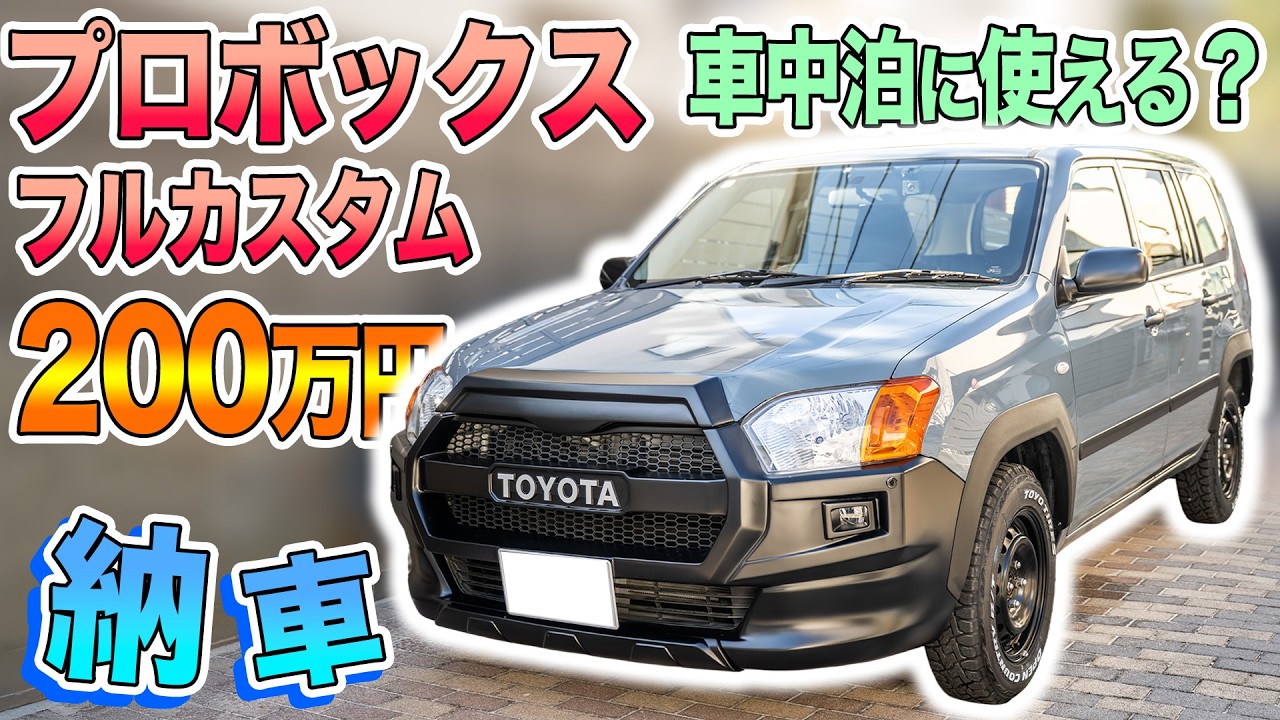 プロボックスが納車されたので車中泊に使えるか検証！