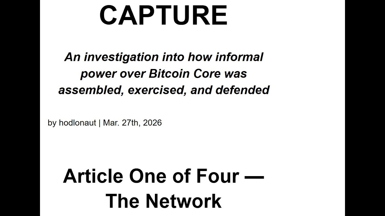 &laquo;Capture&raquo; от hodlnaut. Статья первая из четырех &mdash; Сеть. Читает вслух Soleil #bip110