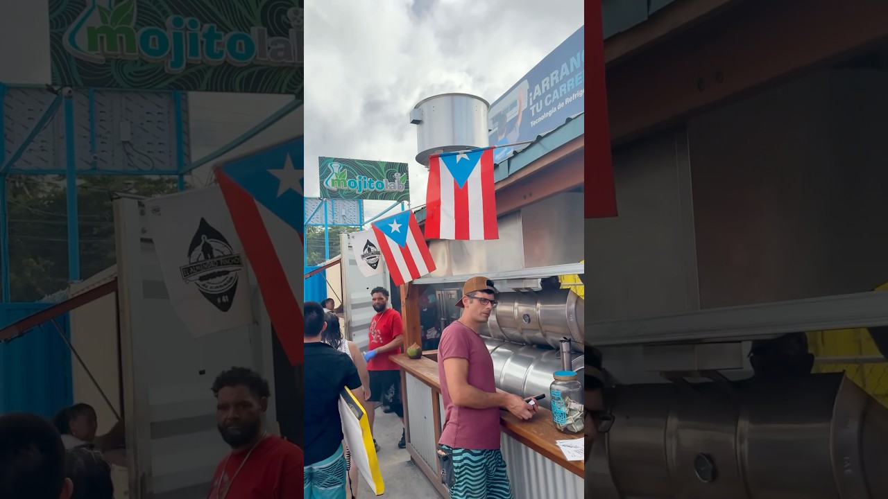 Luquillo Kioskos in Puerto Rico #chinchorreo #puertorico #travelvlog #dayinmylife
