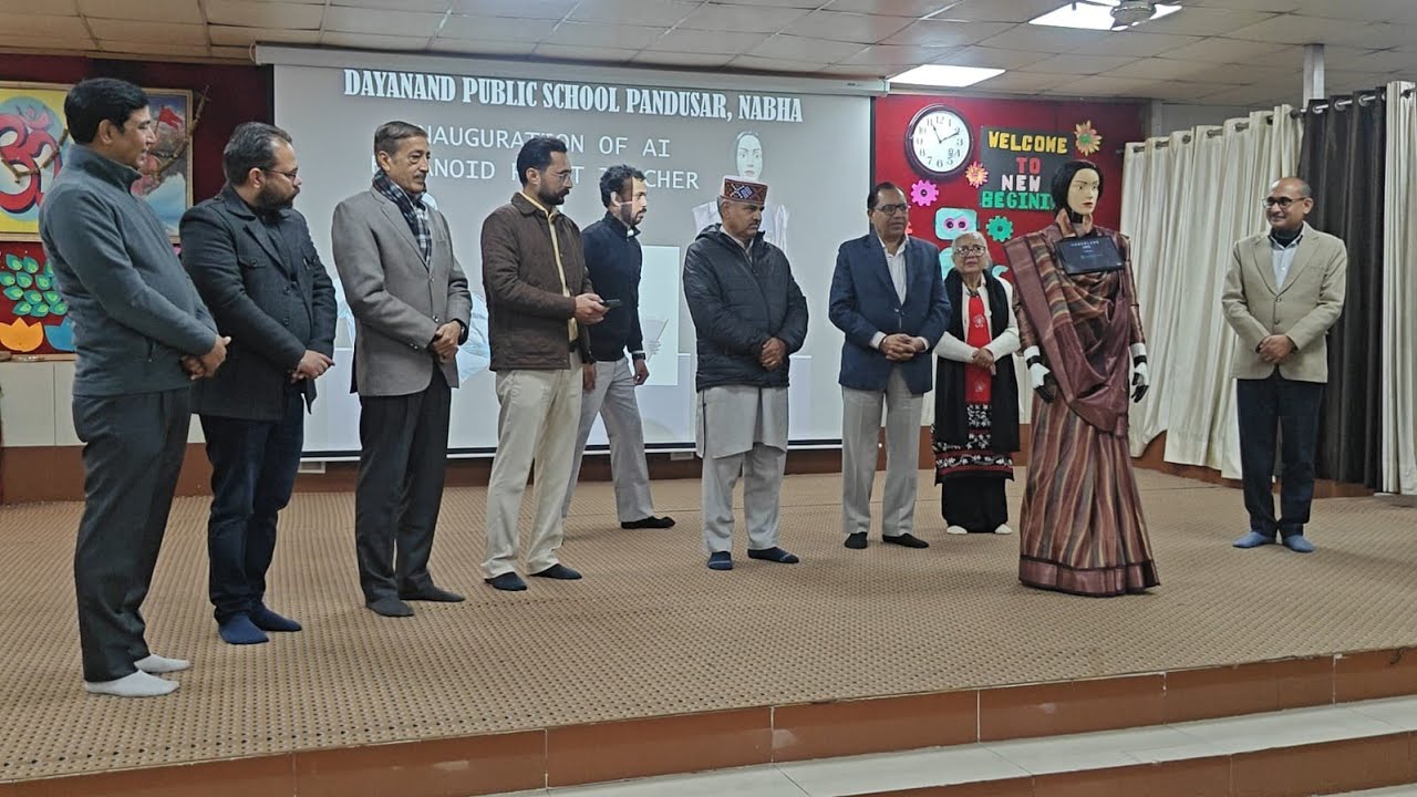 Inauguration Of AI Humanoid Robot Teacher IRIS | Dayanand Public School Pandusar Nabha| AI Teacher|