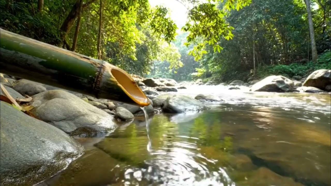 Relaxing Music and Bamboo Water Sounds to Calm the Mind and Relieve Nervous Disorders