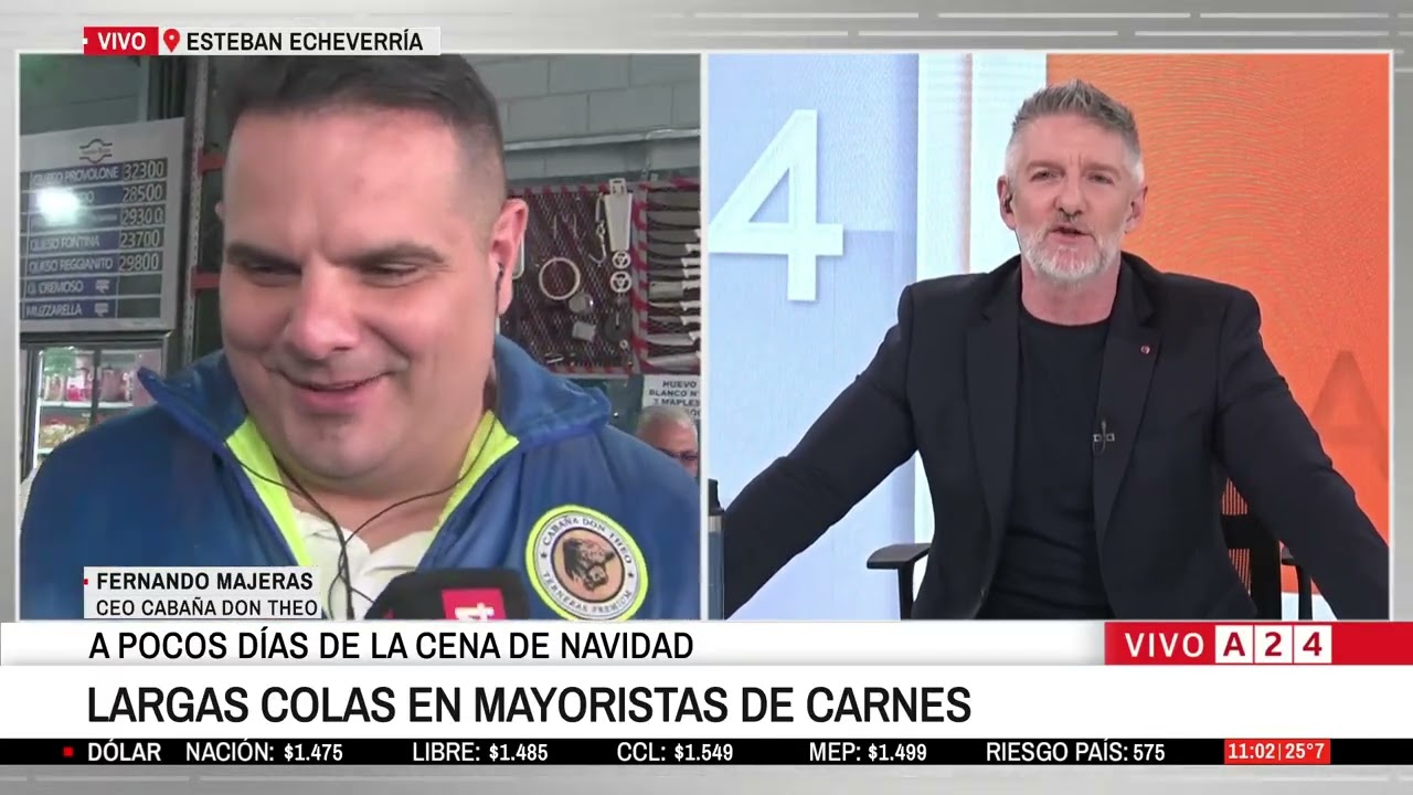🥩 LARGAS COLAS EN UNA CARNICERÍA MAYORISTA DE ESTEBAN ECHEVERRÍA A POCOS DÍAS D ENAVIDAD