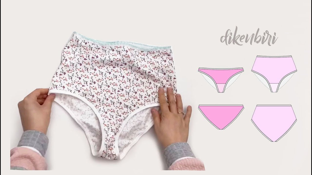 Düz dikiş makinesi ile pratik külot dikimi // Sewing underwear with pattern
