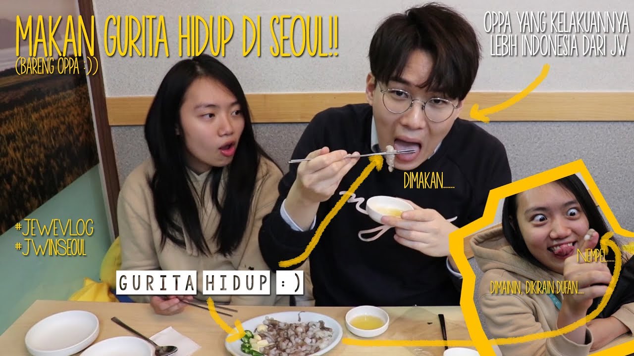 JW Ate Living Octopus? With Jay 아빠! #JWinSeoul #JeWeVLOG