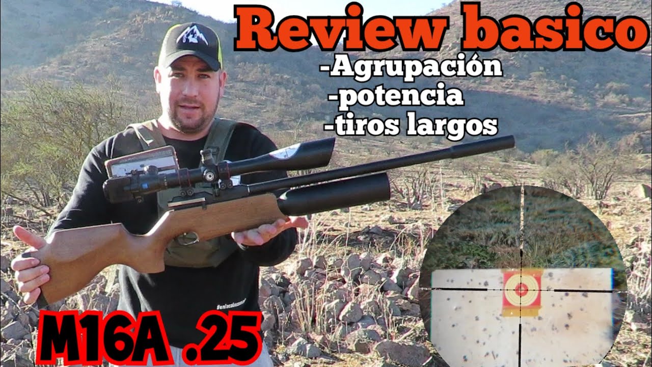 review pcp m16a  .25  y tiros a larga distancia 2020