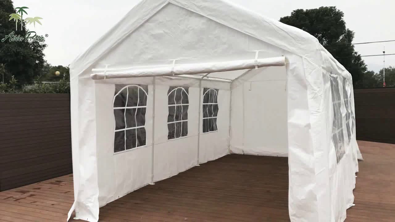 How to install Abba Patio 10 x 20-Feet Heavy Duty Carport APGP36PEW
