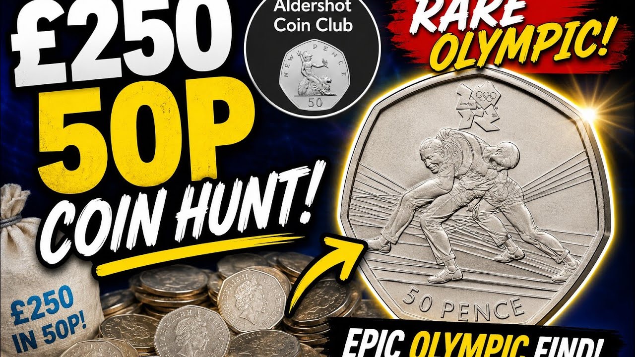 😱 I Found a RARE Olympic 50p in a &pound;250 Coin Hunt! ⭐⭐⭐⭐⭐