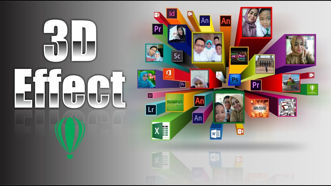 Cara Membuat Efek 3D dengan CorelDRAW - 3D Effect in Corel