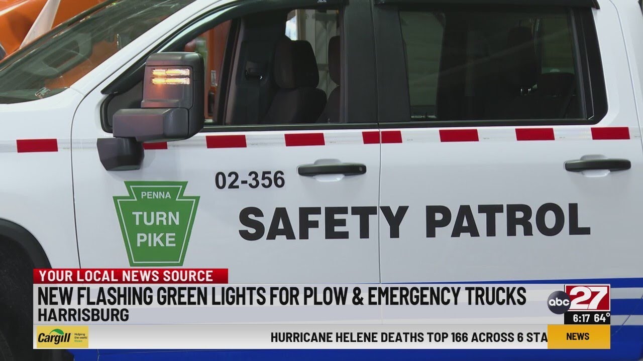 New flashing green lights for plow and emergency trucks