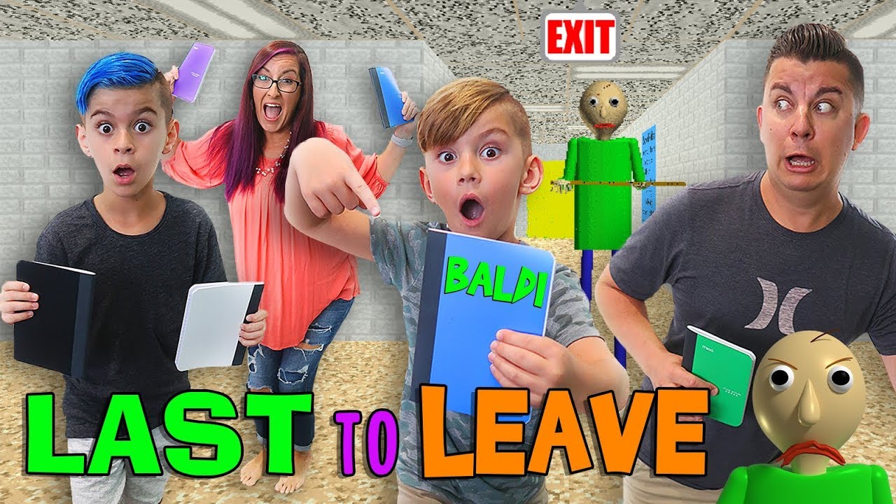 Last to Leave BALDI'S Schoolhouse! FUNhouse Family (In Real Life Escape Game)