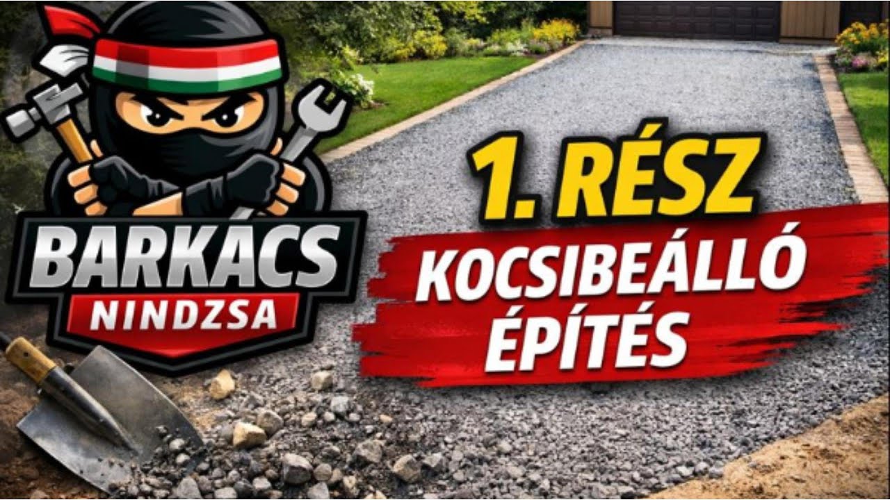 Murvázott kocsibeálló készítése – sártengerből járható udvar | 1. rész
