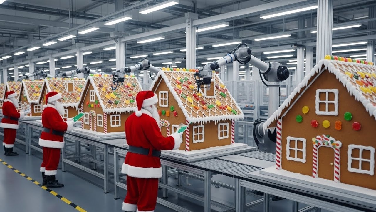 Inside the Gingerbread Factory – How Millions of Edible Houses Are Mass Produced Full Process